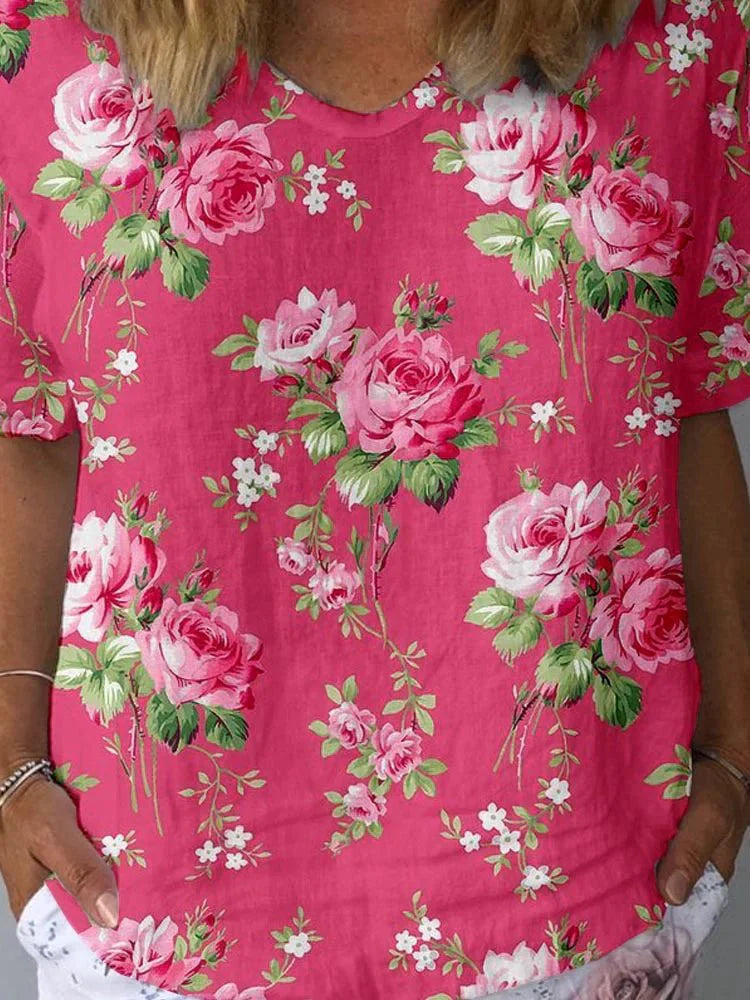 Jenny | Konstnärlig blommig skjorta